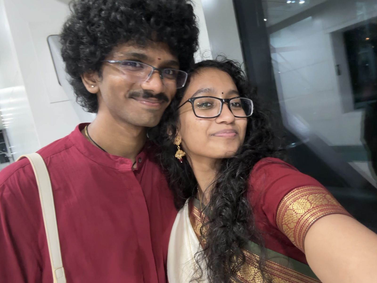 Us, in red and gold