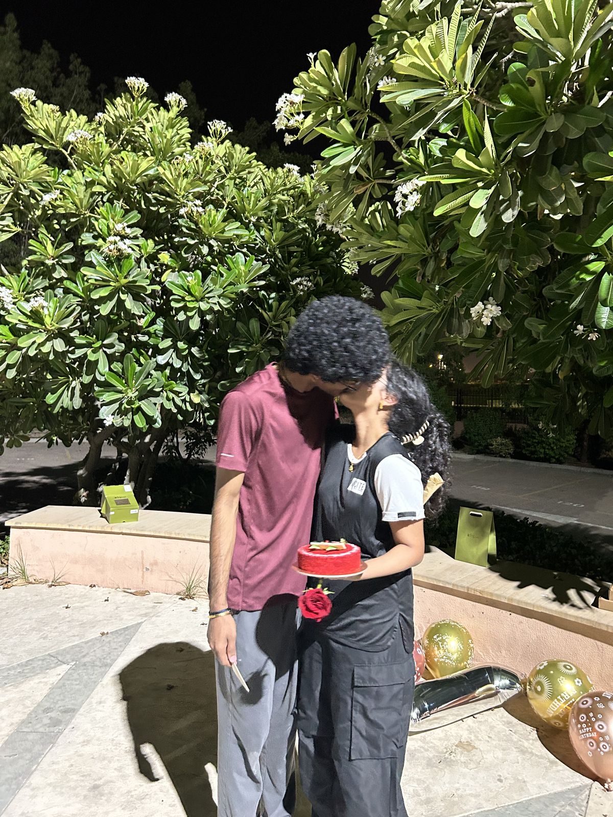Cake, a rose, and us